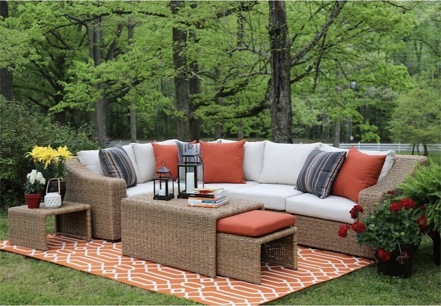 salon, de, jardin, en, resine